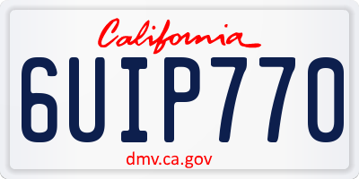 CA license plate 6UIP770