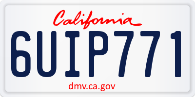 CA license plate 6UIP771