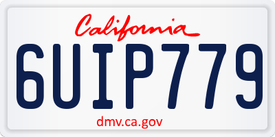 CA license plate 6UIP779