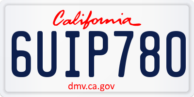 CA license plate 6UIP780