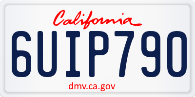 CA license plate 6UIP790
