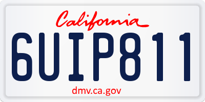 CA license plate 6UIP811