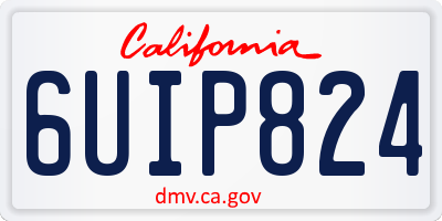 CA license plate 6UIP824