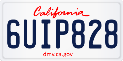 CA license plate 6UIP828