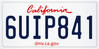 CA license plate 6UIP841