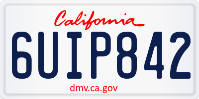 CA license plate 6UIP842