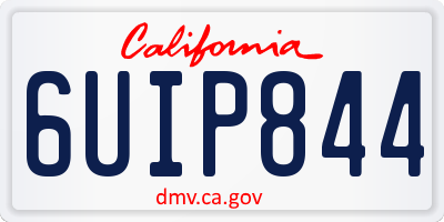 CA license plate 6UIP844