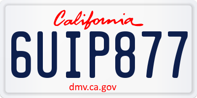 CA license plate 6UIP877