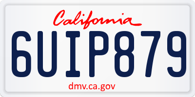 CA license plate 6UIP879