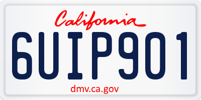 CA license plate 6UIP901