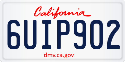 CA license plate 6UIP902