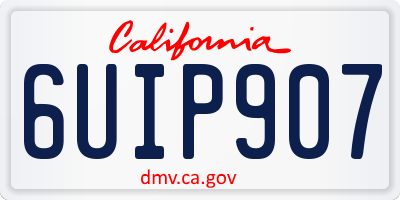 CA license plate 6UIP907