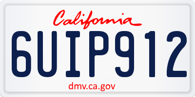 CA license plate 6UIP912