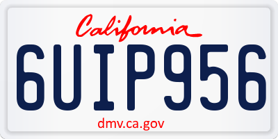 CA license plate 6UIP956