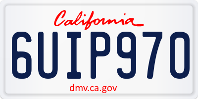 CA license plate 6UIP970