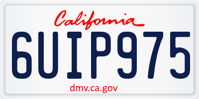 CA license plate 6UIP975