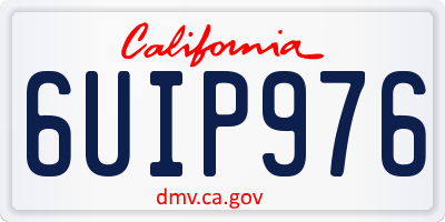CA license plate 6UIP976