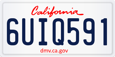 CA license plate 6UIQ591