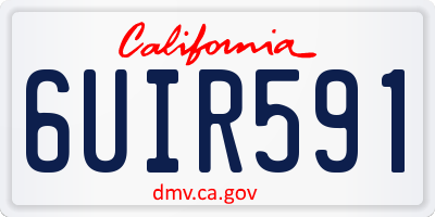 CA license plate 6UIR591