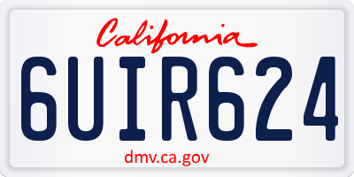 CA license plate 6UIR624