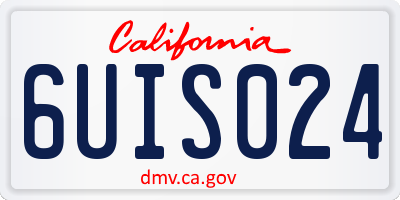 CA license plate 6UIS024