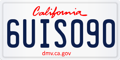 CA license plate 6UIS090
