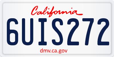 CA license plate 6UIS272