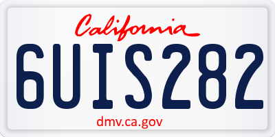 CA license plate 6UIS282