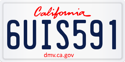 CA license plate 6UIS591