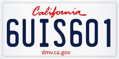 CA license plate 6UIS601