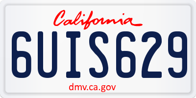 CA license plate 6UIS629