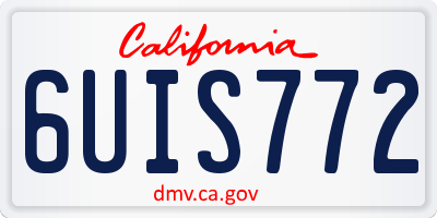 CA license plate 6UIS772