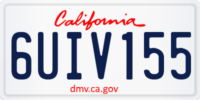 CA license plate 6UIV155