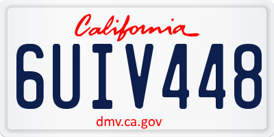 CA license plate 6UIV448
