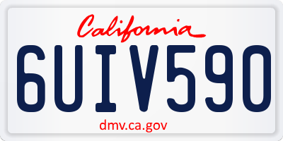 CA license plate 6UIV590