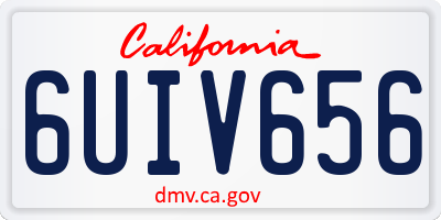 CA license plate 6UIV656