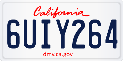 CA license plate 6UIY264