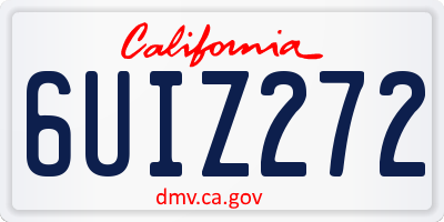CA license plate 6UIZ272