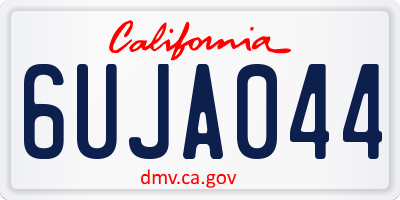 CA license plate 6UJA044