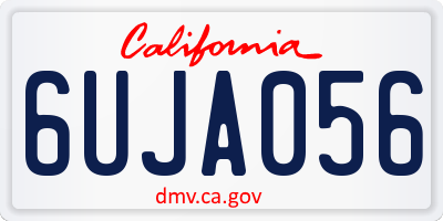 CA license plate 6UJA056
