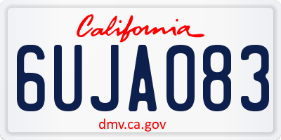 CA license plate 6UJA083