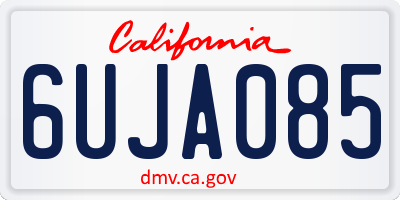 CA license plate 6UJA085
