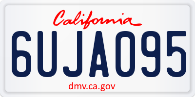 CA license plate 6UJA095