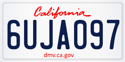 CA license plate 6UJA097