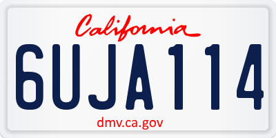 CA license plate 6UJA114