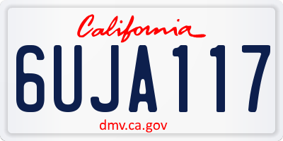 CA license plate 6UJA117