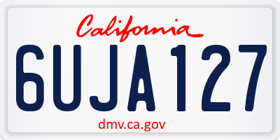 CA license plate 6UJA127