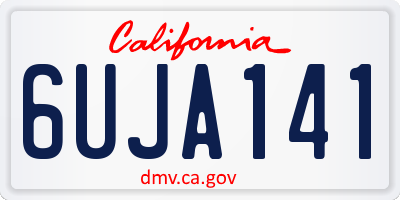 CA license plate 6UJA141