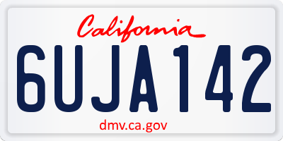 CA license plate 6UJA142