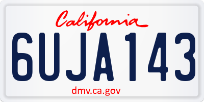 CA license plate 6UJA143